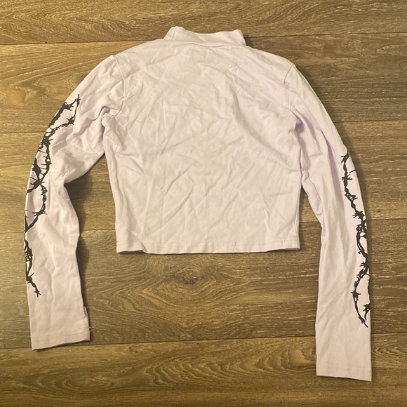 Rockmore stretchy long sleeve y2k crop top - Picture 4 of 8